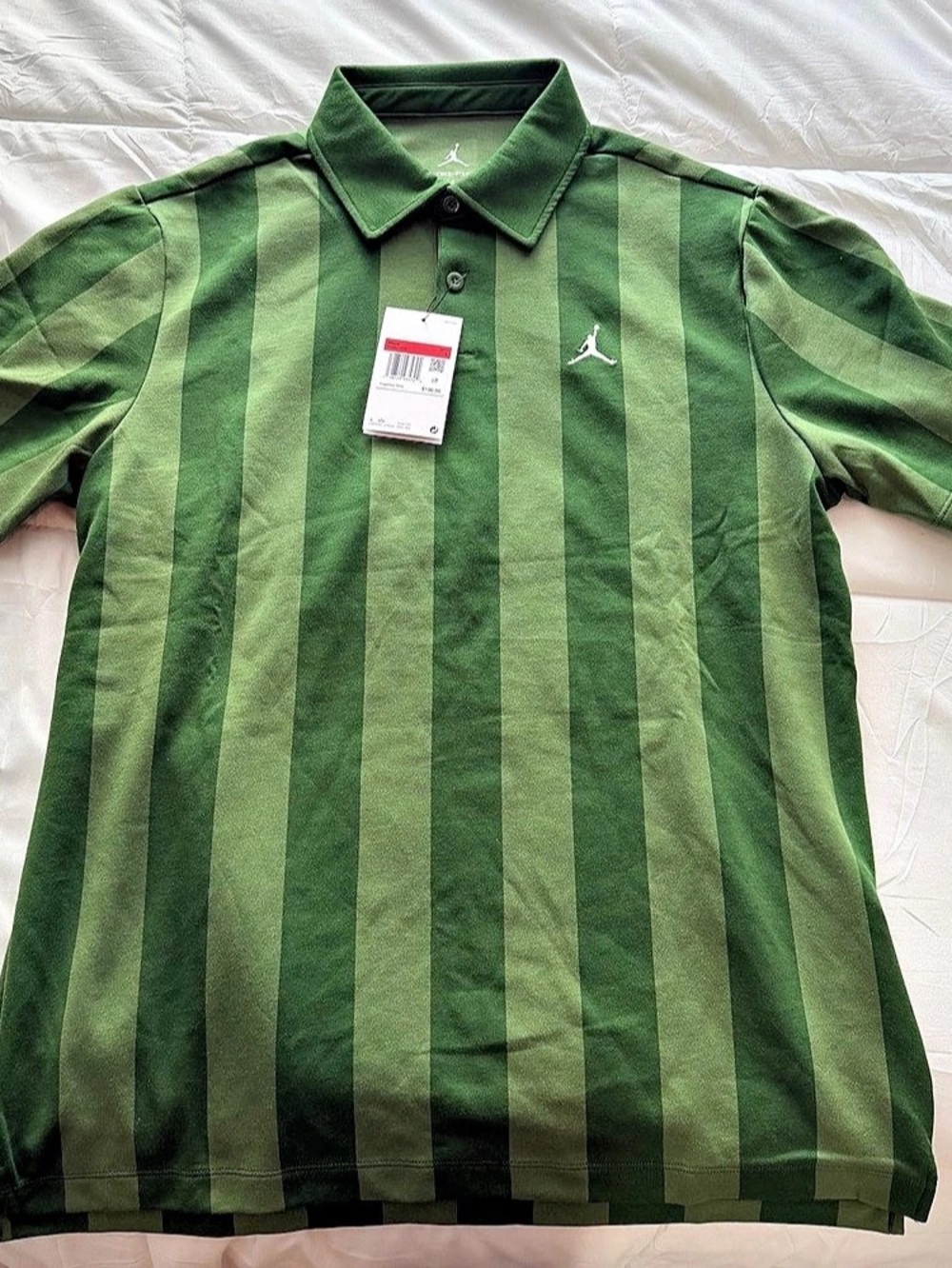NWT Jordan Sport Men's Dri-FIT Printed Golf Polo Green Large